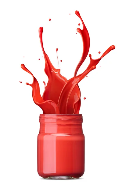 Red ink splashing — Stock Photo, Image