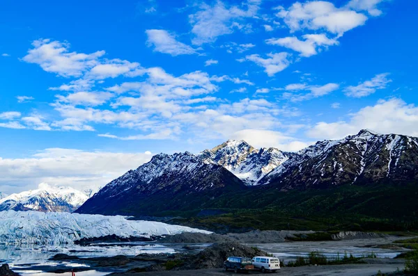 Spectacular View Snowy Mountain Glacier Denali National Park Alaska Usa Royalty Free Stock Photos