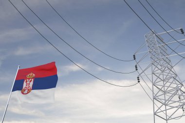 Electricity consumption and production in countries with the flag of Slovakia 3D render.	