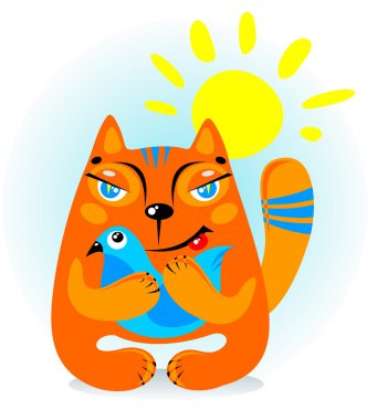 Kuşlu kedi