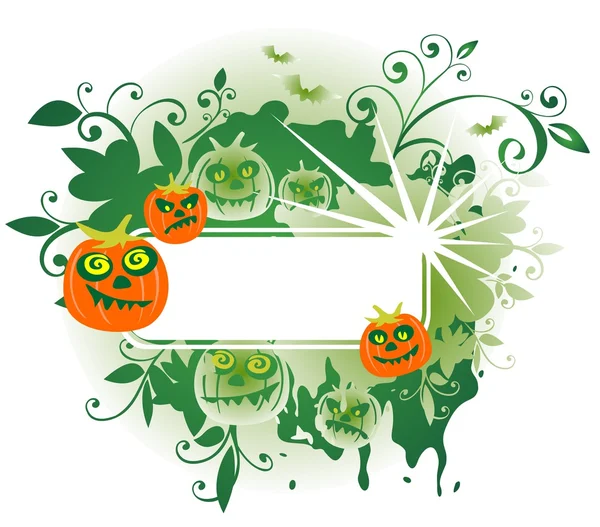 Green halloween frame — Stock Photo, Image