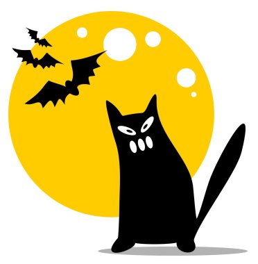 Halloween siyah kedi