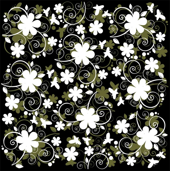 Dark floral background — Stock Photo, Image