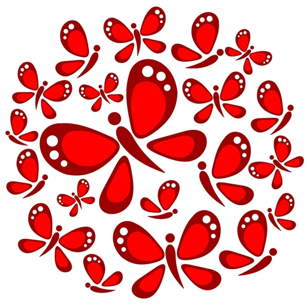 Red butterflies — Stock Photo, Image