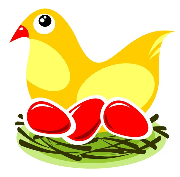 Πουλί με αυγά — Φωτογραφία Αρχείου