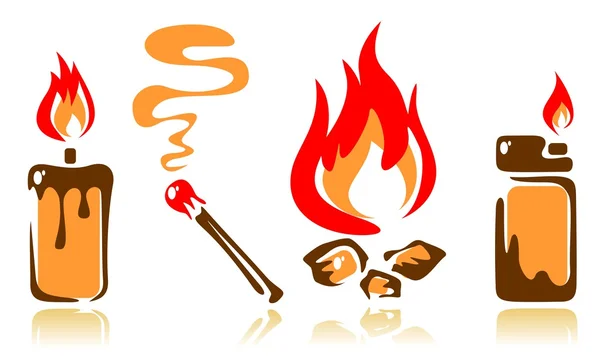 Fire symbols — Stock Photo, Image