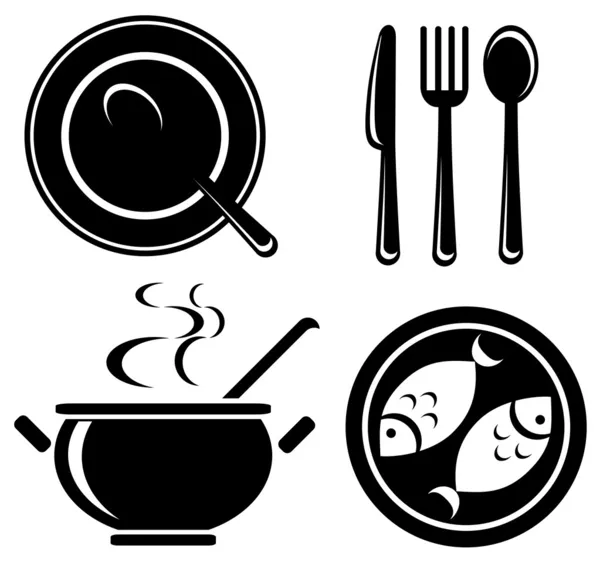 Food icons set — Stock Photo, Image