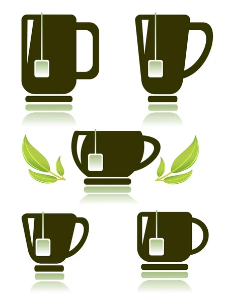 Zestaw filiżanek herbaty — Zdjęcie stockowe