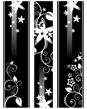 karanlık çiçek desenli