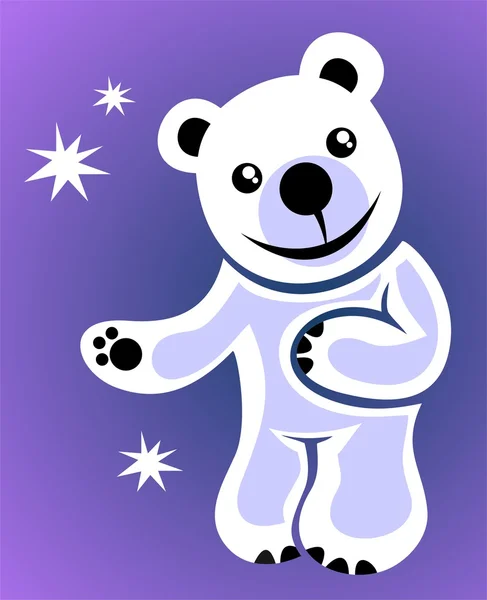 White cartoon bear — Stock Photo, Image