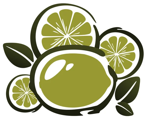 Stylized lime — Stock Photo, Image