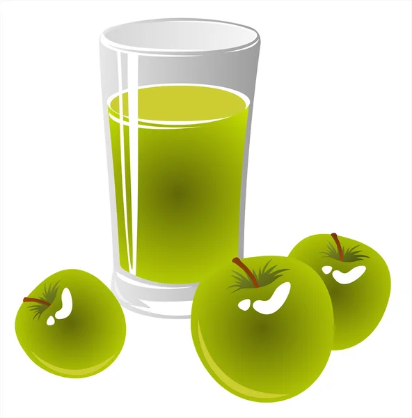 Сок и яблоки — стоковое фото