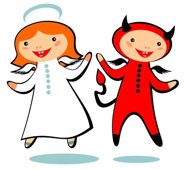 Angel and devil — Stock Photo, Image