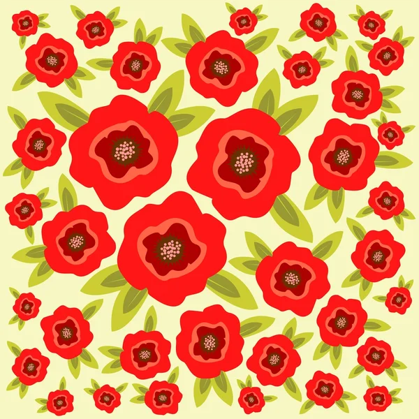 Poppy flores fundo — Fotografia de Stock