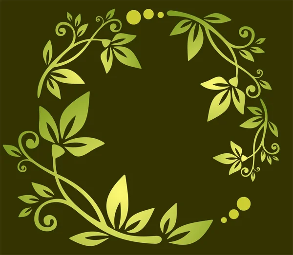 Yeşil çiçek desenli — Stok fotoğraf