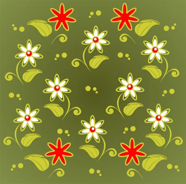 Green flowers background — Stock Photo, Image