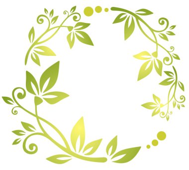 yeşil çiçek desenli