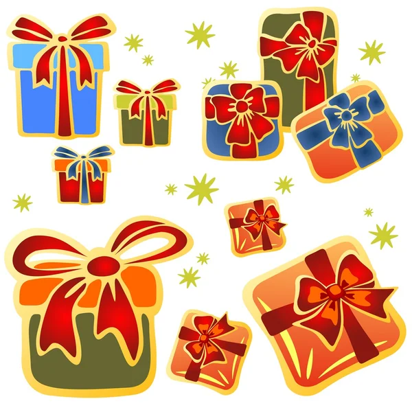 Cartoon gift boxes — Stock Photo, Image