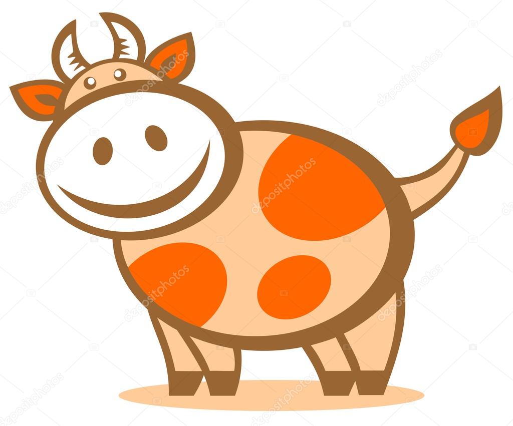 cartoon happy cow