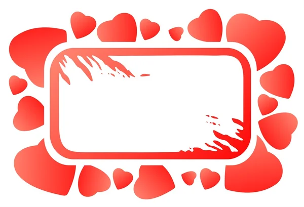 Grunge heart frame — Stock Photo, Image