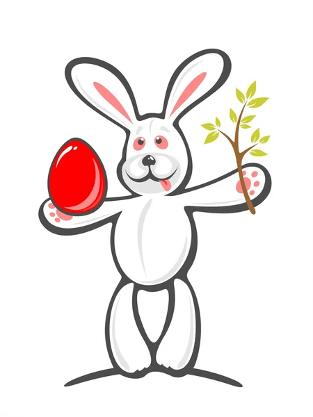 Rabbit and easter egg — Stock Photo, Image