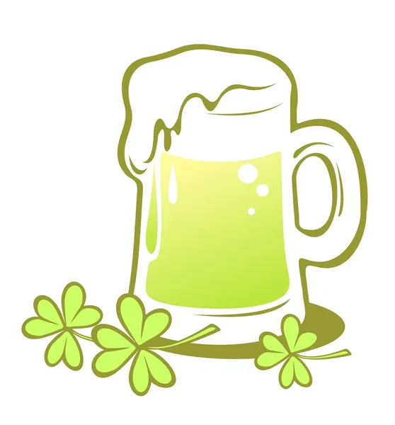 Grünes Bier — Stockfoto