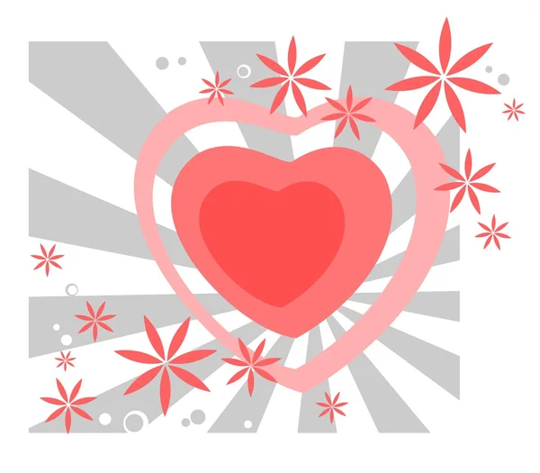 Heart pattern and strips — Stock Photo, Image