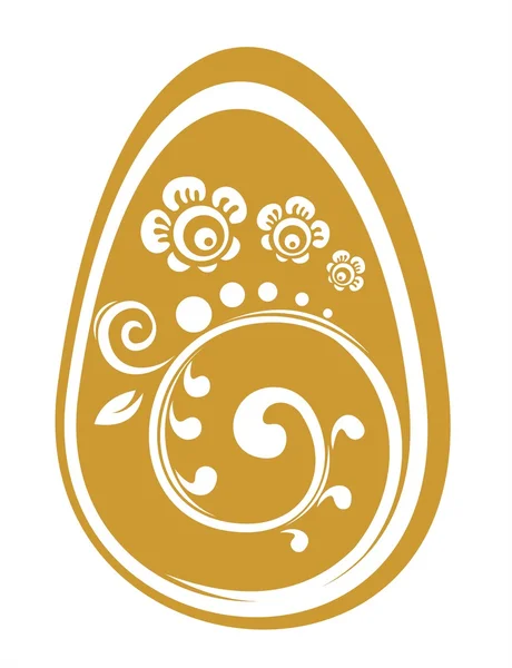 Huevo de Pascua oro — Foto de Stock