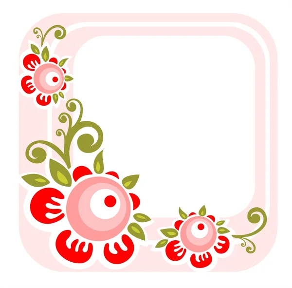 Pink floral frame — Stock Photo, Image