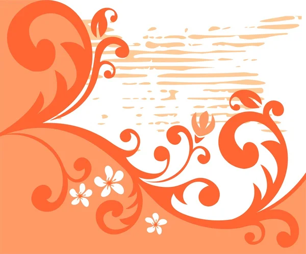 Orangefarbenes Blumenmuster — Stockfoto