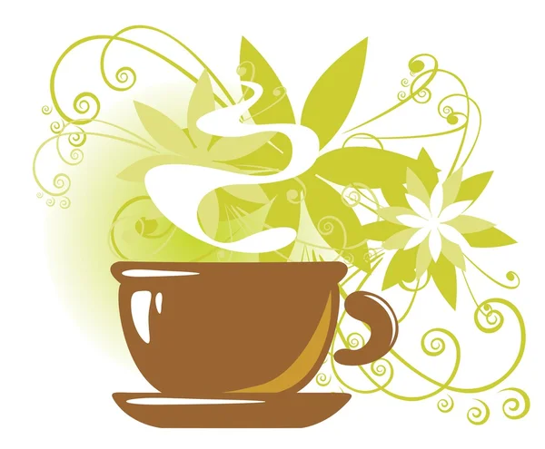 茶杯子与鲜花 — 图库照片