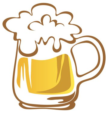 stylized beer mug