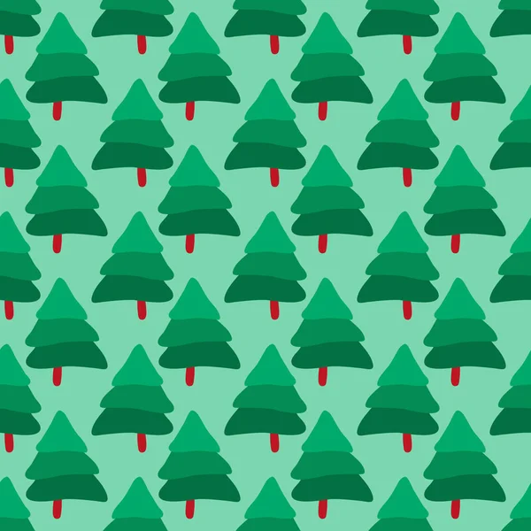 Árbol Navidad Sobre Fondo Azul Patrón Sin Costuras Diseño Plano — Archivo Imágenes Vectoriales