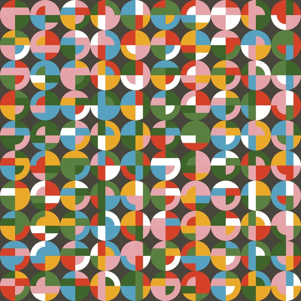 Абстрактний Безшовний Візерунок Різнокольоровими Мозаїчними Елементами Векторні Ілюстрації Дизайн Банера — стоковий вектор