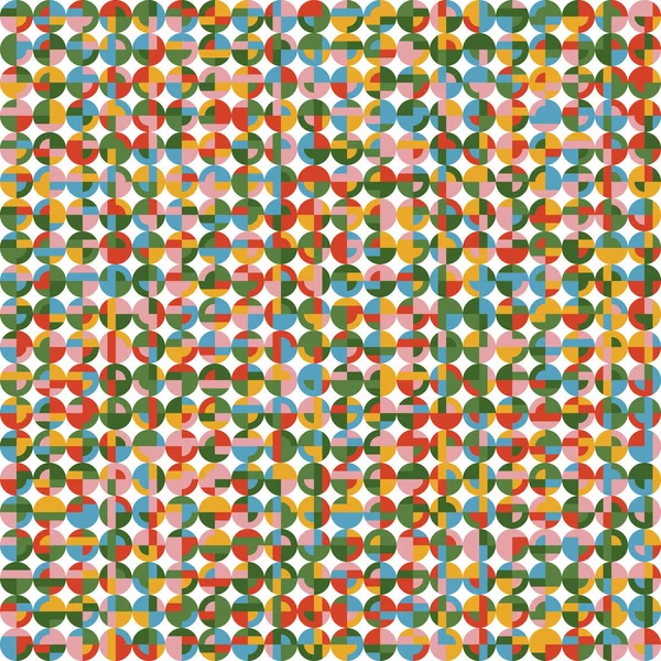 Renkli Mozaik Elementlere Sahip Soyut Pürüzsüz Desen Vektör Çizimi Pankart — Stok Vektör
