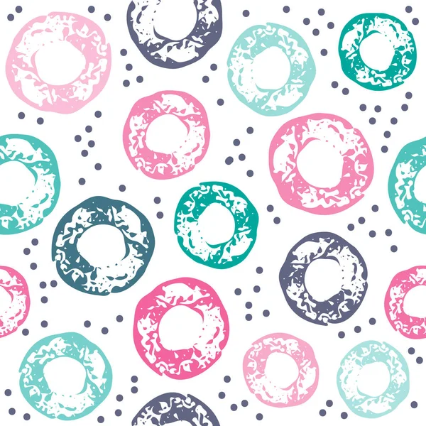 Abstract Minimalistic Rings Seamless Pattern Vector Illustration Design Banner Flyer — Stock Vector