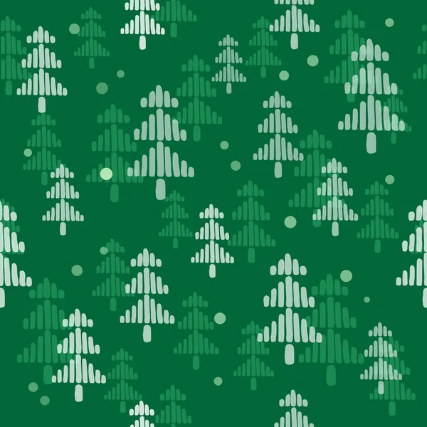 Abstract Seamless Pattern Christmas Tree Holiday Background Vector Illustration Design —  Vetores de Stock