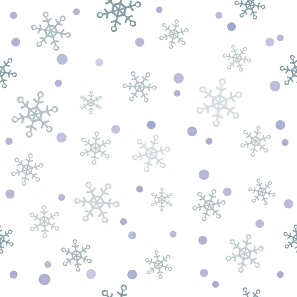 Abstract Naadloos Patroon Met Sneeuwvlokken Winter Achtergrond Vector Illustratie Design — Stockvector