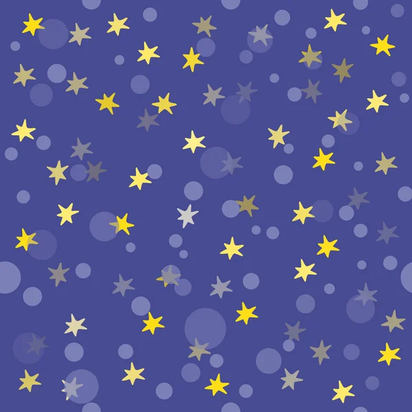 Abstract Seamless Pattern Stars Dots Holiday Background Vector Illustration Design — Vetor de Stock