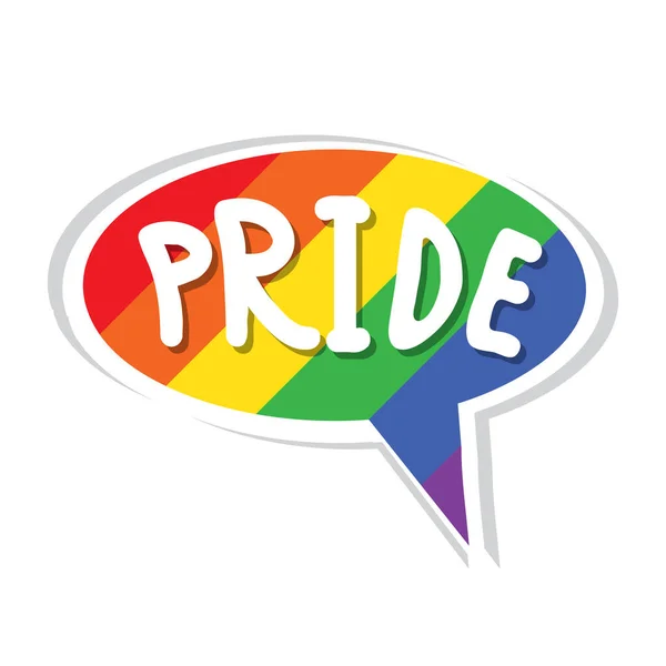 Bubble Talk Gay Rainbow Flag Lgbt Pride Symbol Pride Month —  Vetores de Stock