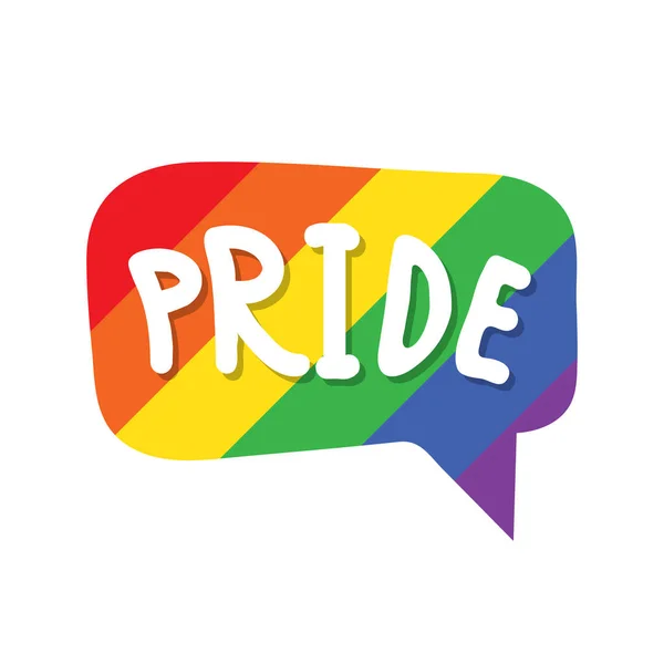 Bubble Talk Gay Rainbow Flag Lgbt Pride Symbol Pride Month — Stock Vector
