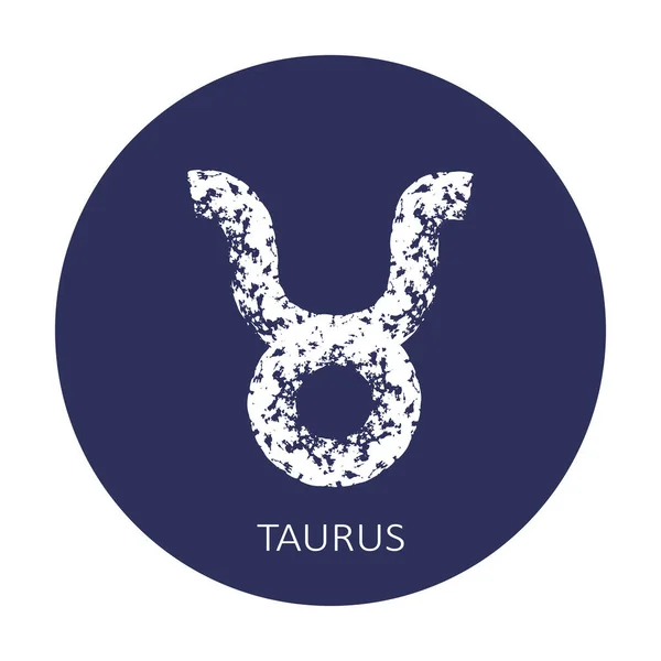 Zodiac Sign Taurus Isolated Dark Blue Background Zodiac Constellation Design — Vettoriale Stock