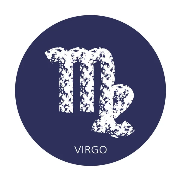 Zodiac Sign Virgo Isolated Dark Blue Background Zodiac Constellation Design — Stockový vektor