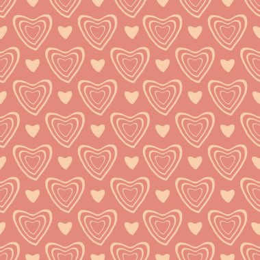 Seamless pattern with Valentines hearts. Vector illustration. Design element for fabric, wallpaper, wrapping paper, banner.