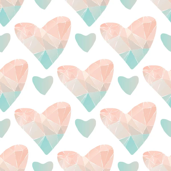 Seamless Pattern Valentines Hearts Vector Illustration Design Element Fabric Wallpaper — Stock Vector