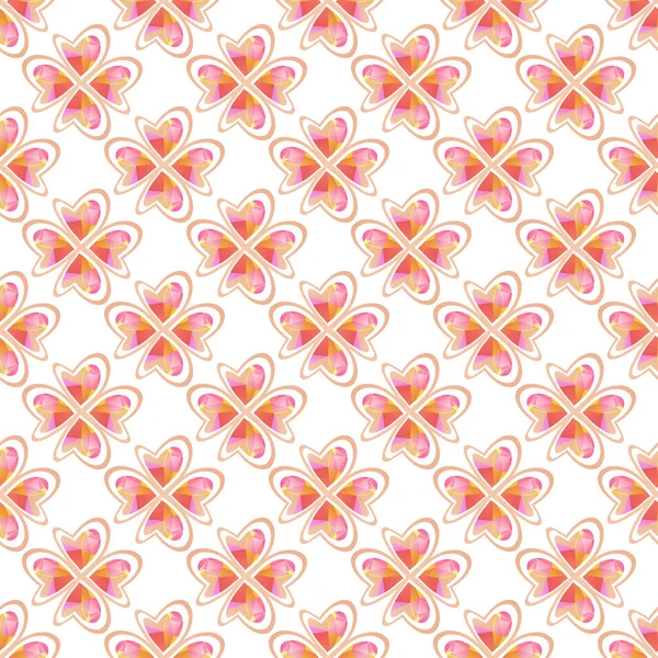 Seamless Pattern Valentines Hearts Vector Illustration Design Element Fabric Wallpaper — Stok Vektör