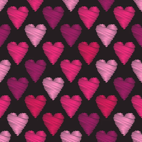 Абстрактный Бесшовный Шаблон Сердцами Иллюстрация Дню Святого Валентина Дизайн Обоев — стоковый вектор