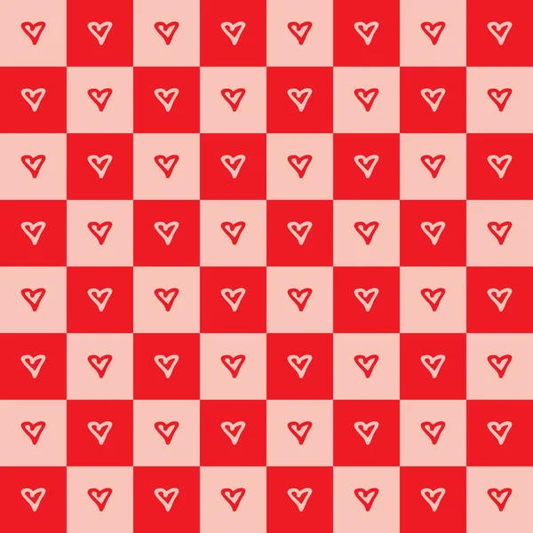 Abstraktní Bezproblémový Vzorec Srdcem Valentýna Ilustrace Design Tapet Banneru Balicího — Stockový vektor