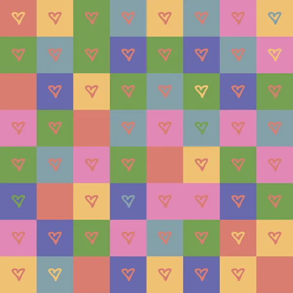 Абстрактуйте Безшовні Візерунки Сердецями День Святого Валентина Дизайн Шпалери Банера — стоковий вектор