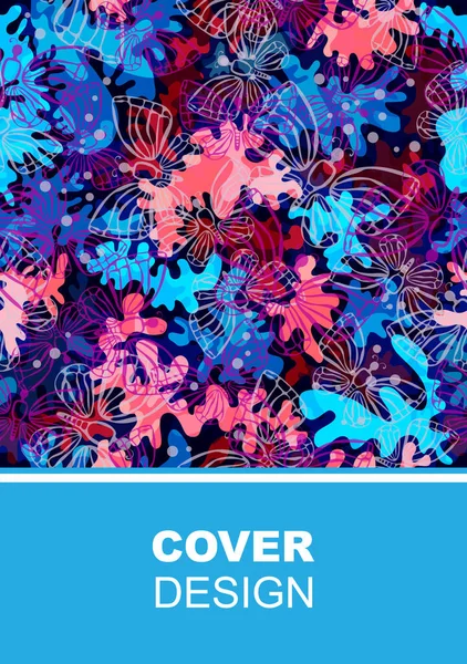 Conception Abstraite Carnet Coloré Couverture Livre Modèle Camouflage Illustration Vectorielle — Image vectorielle